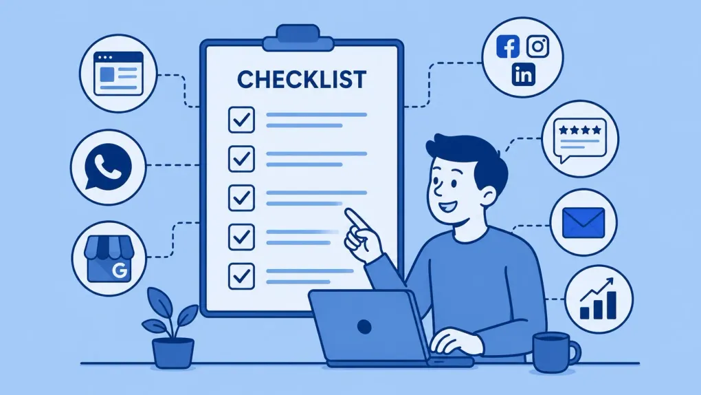 Checklist for updating digital profiles after launching a website