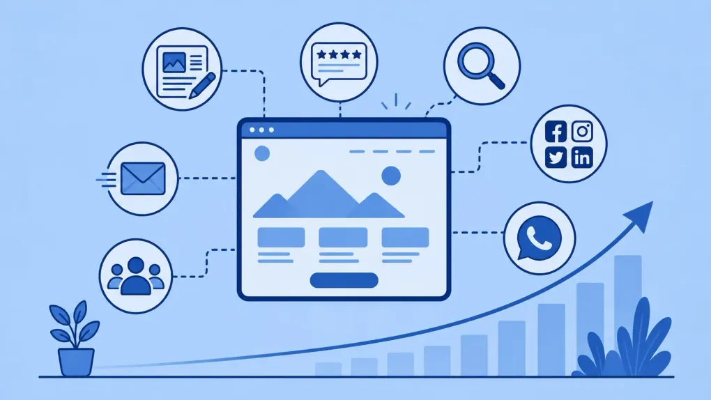 Digital visibility growth after launching a website