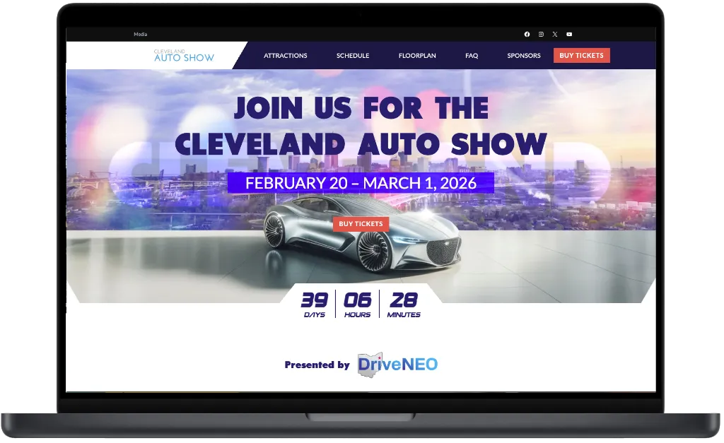 Custom Web Platform for Cleveland Auto Show