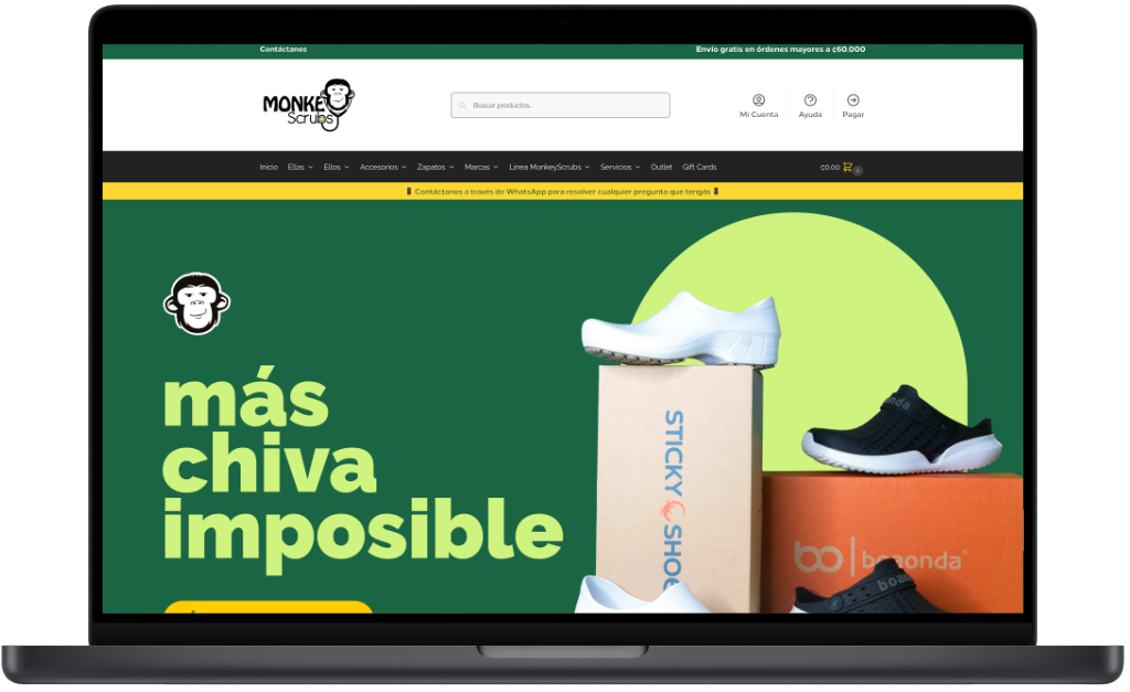 Custom E-Commerce Platform for Monkey Scrubs
